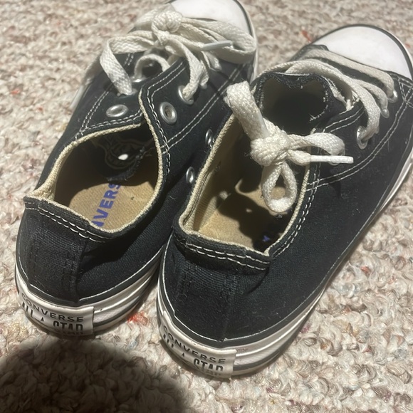 Preschool Boys Black Canvas Converse Size 1 - Picture 3 of 3